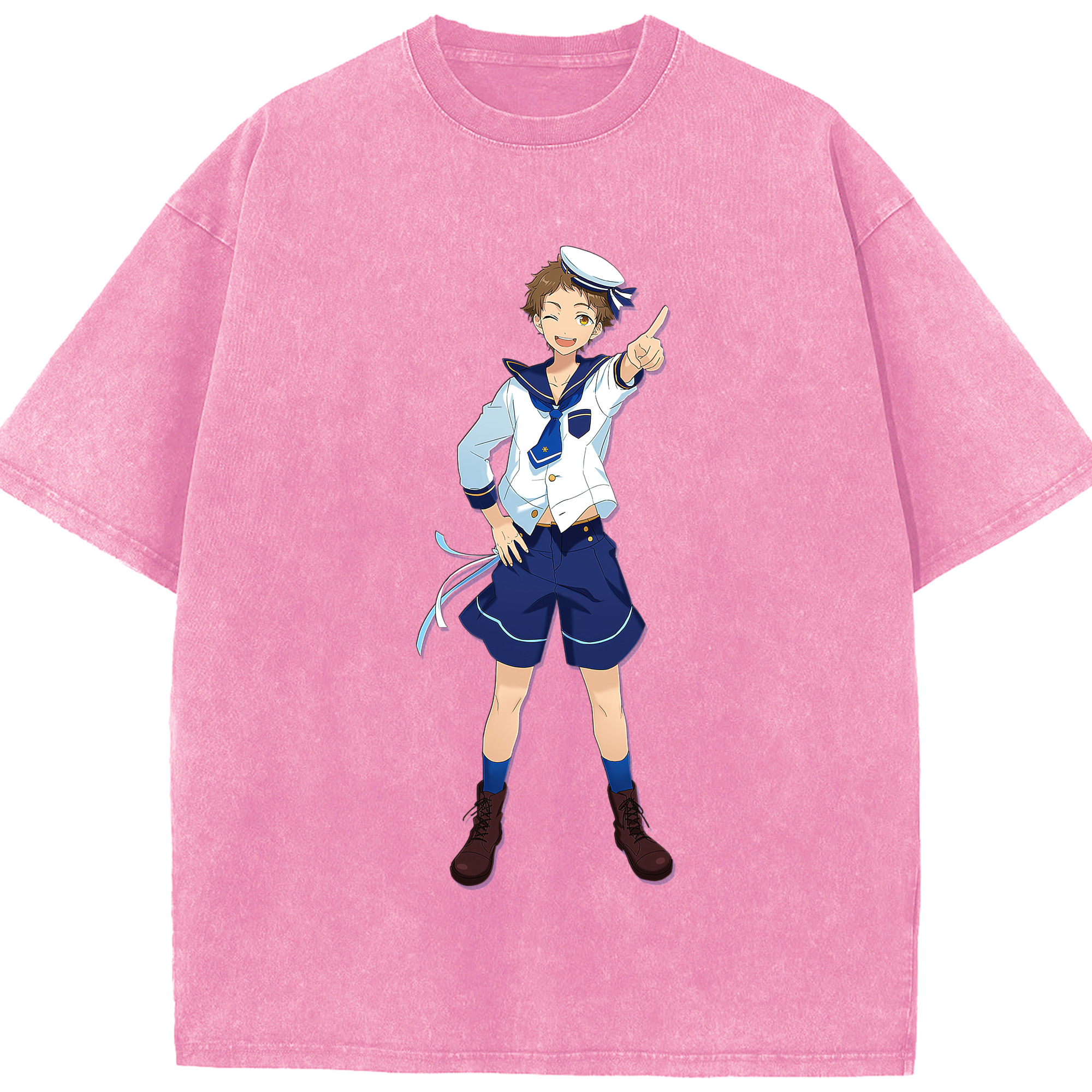 （画像用） あんさんぶるスターズ! Ensemble Stars 綿100% ヴィンテージ風 半袖Tシャツ（フロントプリント）